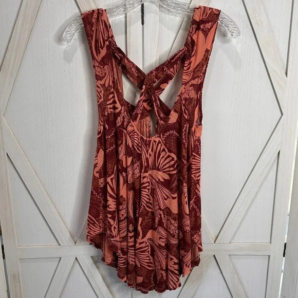 Free People Sugar Cane Crisscross Tank in Cherry Combo - Picture 4 of 6